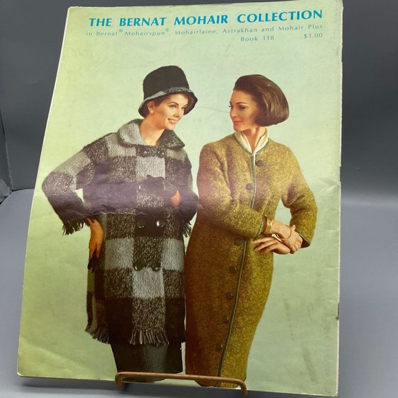 Vintage Bernat Handicrafter Pattern Magazine, Book 118, Mohair Collection Knit - Picture 2 of 2